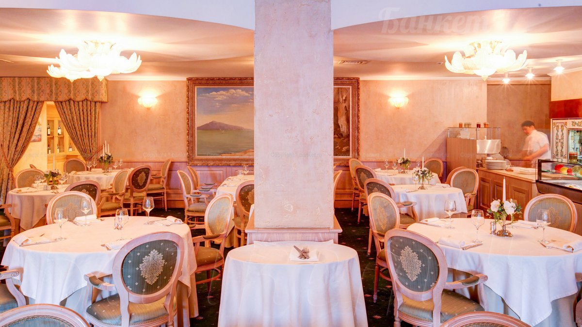 Капри — Основной зал, фото банкетного зала