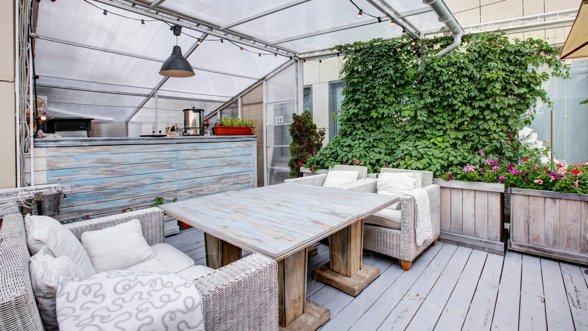 Летняя веранда на крыше — фото 5