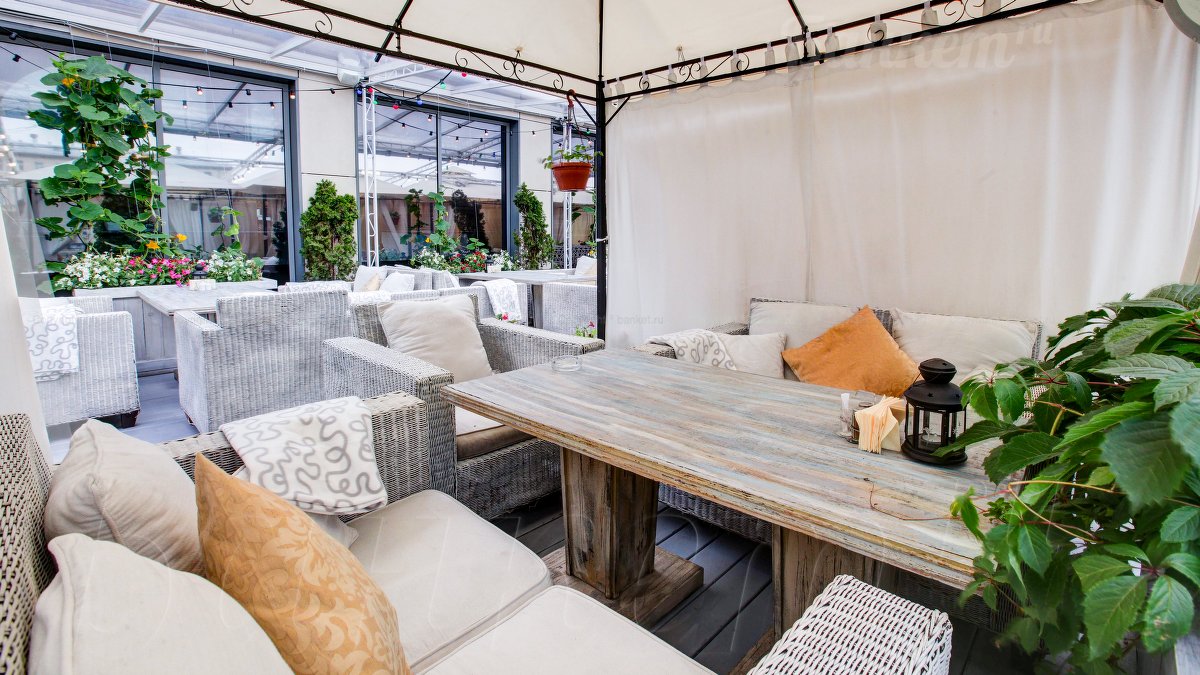 Летняя веранда на крыше — фото 12