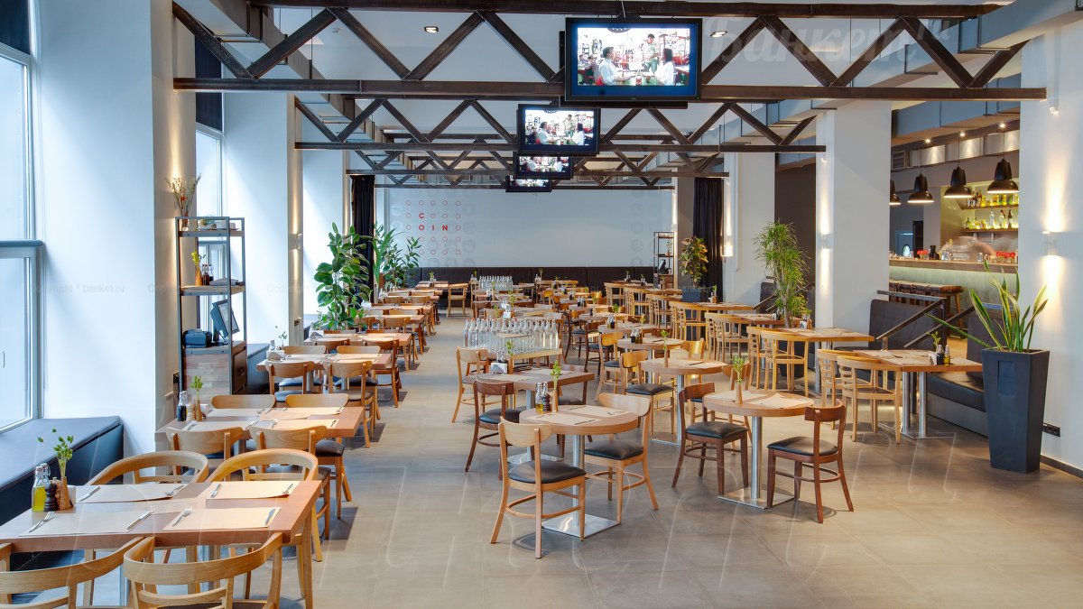 Ресторан Coin — Основной зал, фото банкетного зала