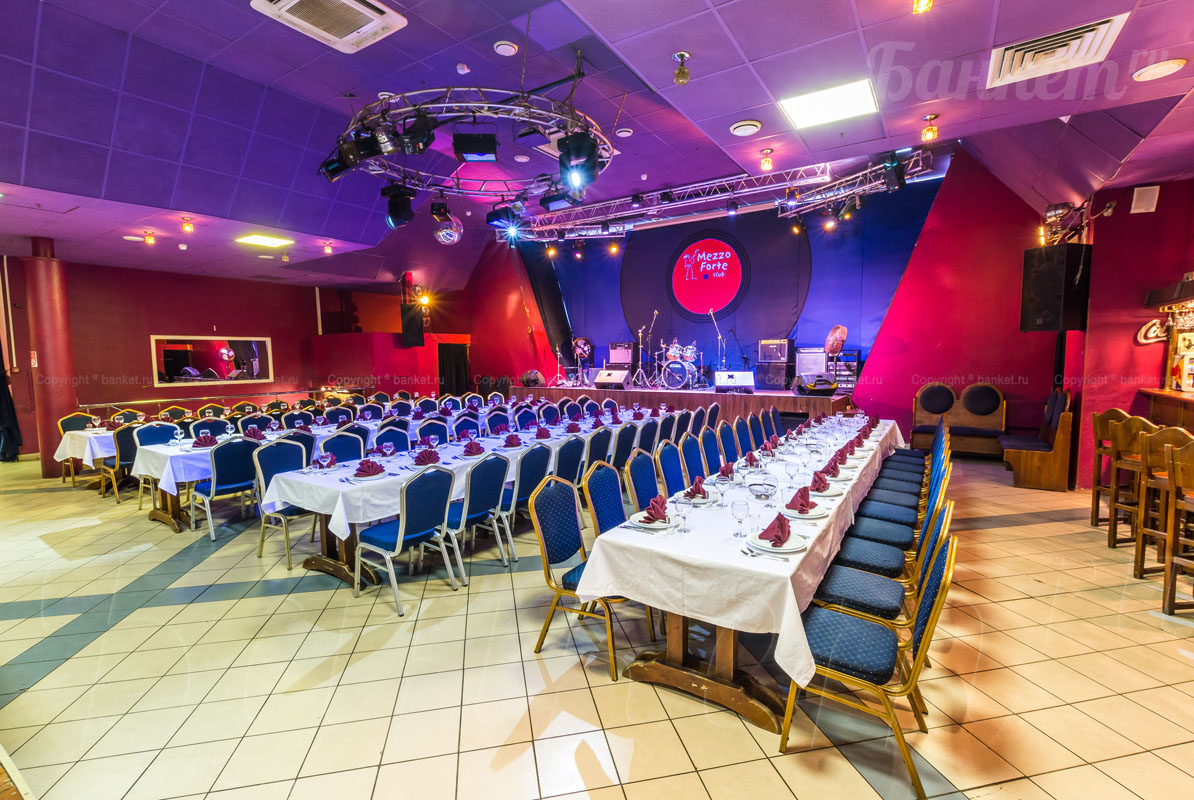 Mezzo Forte — Основной зал, фото банкетного зала