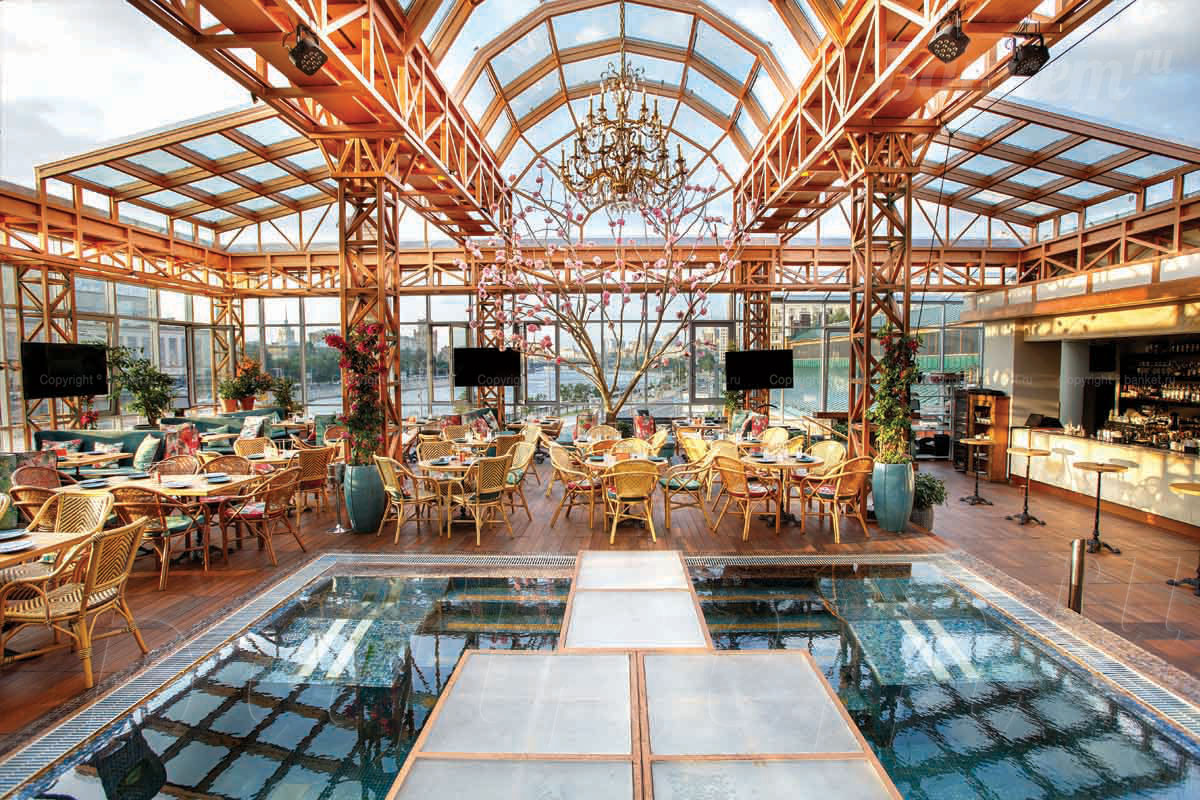Терраса-оранжерея под стеклянным куполом — Банкетный комплекс Soho rooms / Сохо Румс