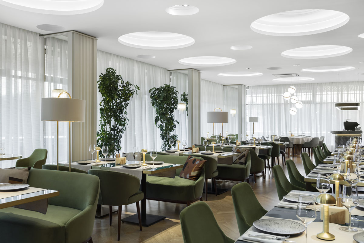 Банкетные залы Альфа — Зал Панно, фото банкетного зала