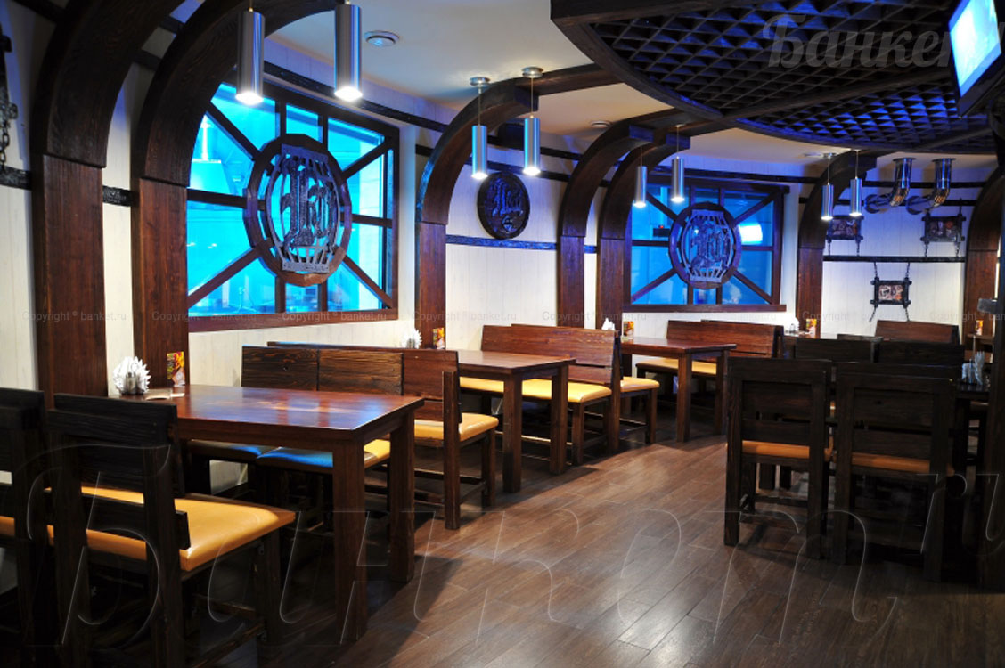 Пивной ресторан Бочка — Основной зал, фото банкетного зала