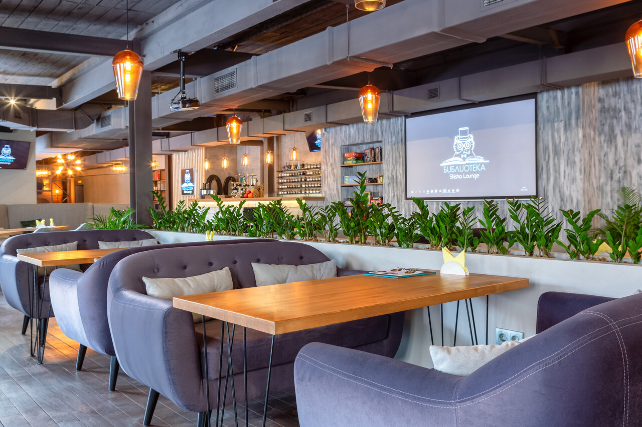 Библиотека Shisha Lounge — Зал, фото банкетного зала