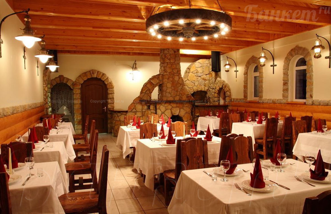 Кафе Тихая заводь — Каминный зал, фото банкетного зала