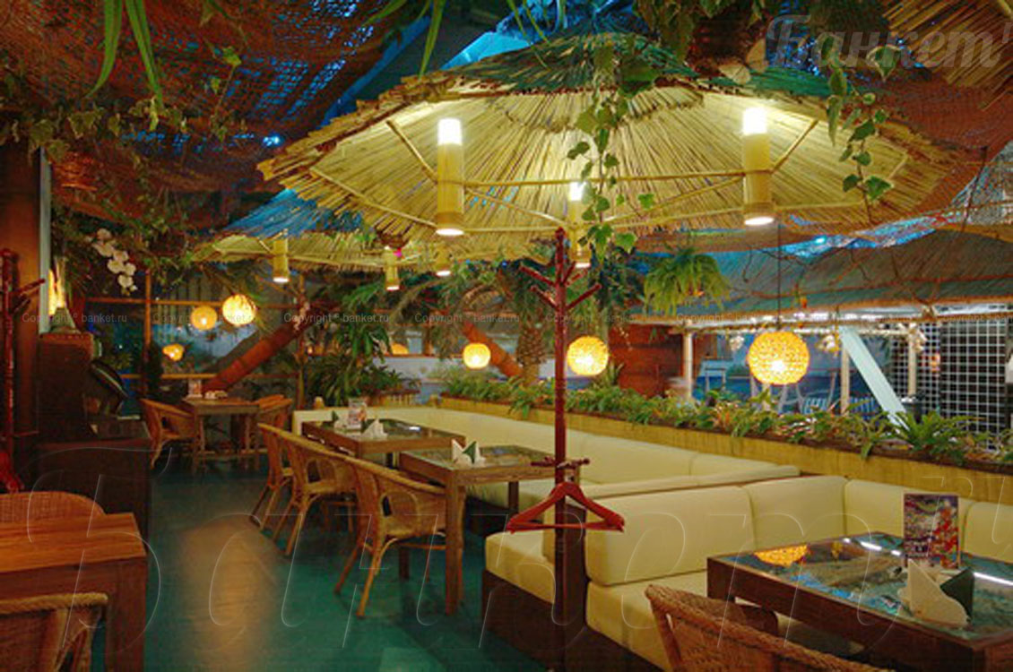 Тропик-бар Гамак — Основной зал, фото банкетного зала