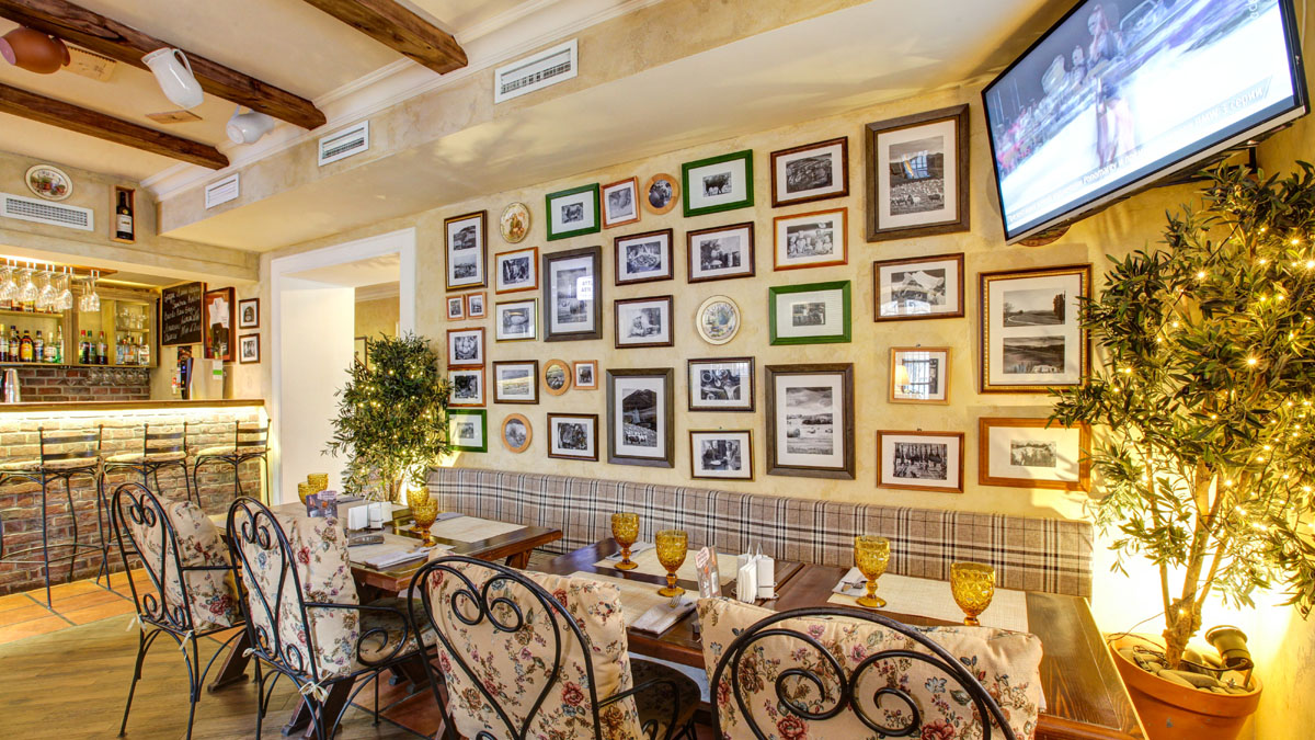 Ресторан Tutta La Vita — Малый зал на 1 этаже, фото банкетного зала