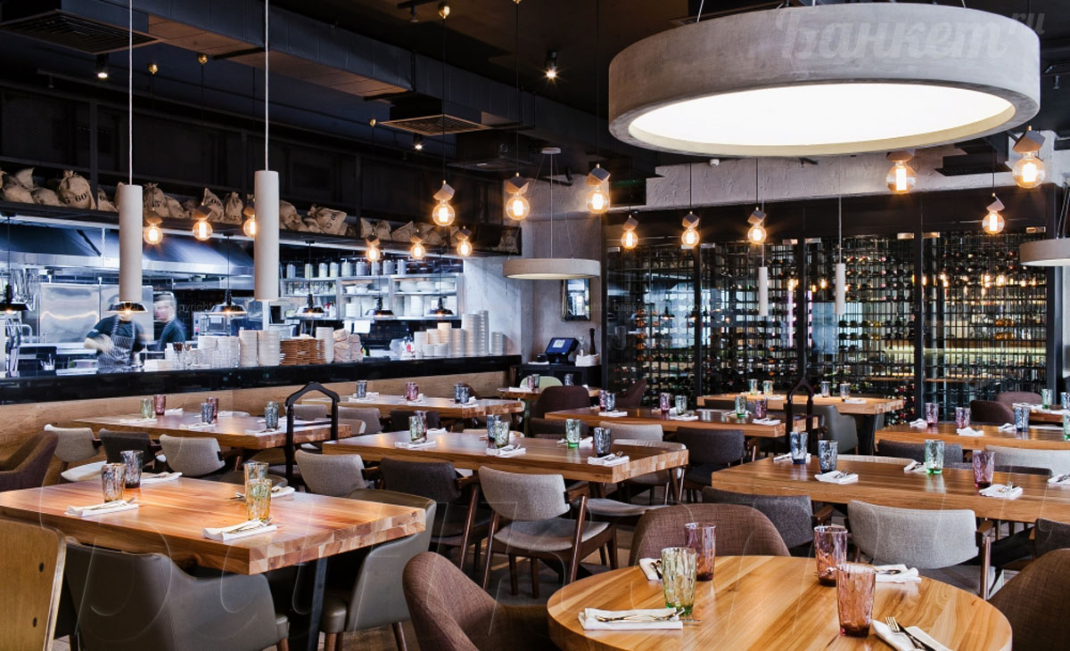 Ресторан 45/60 — Основной зал, фото банкетного зала