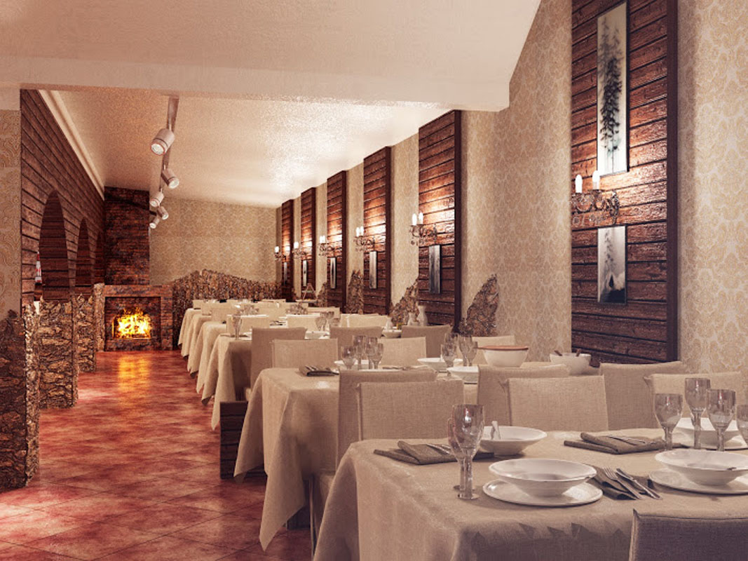 Шашлычный дворик — Основной зал, фото банкетного зала