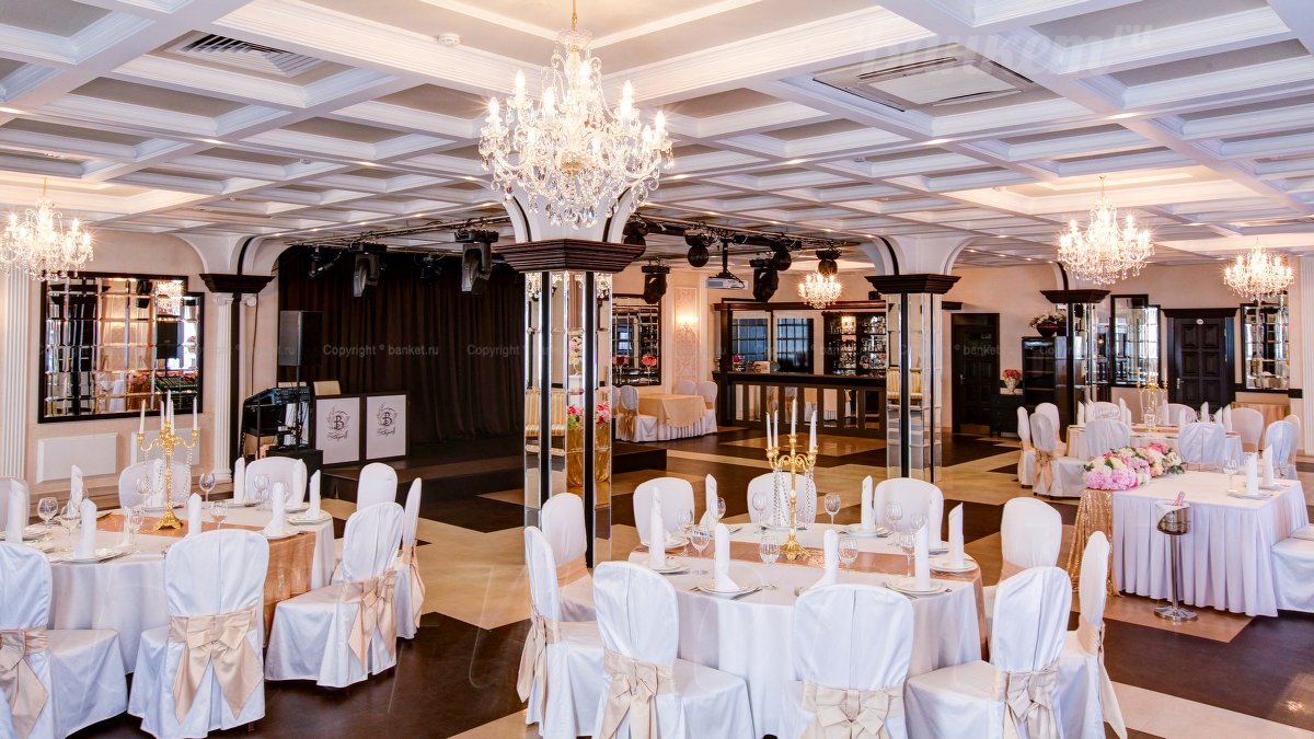 Загородный клуб Виднофф — Большой зал, фото банкетного зала