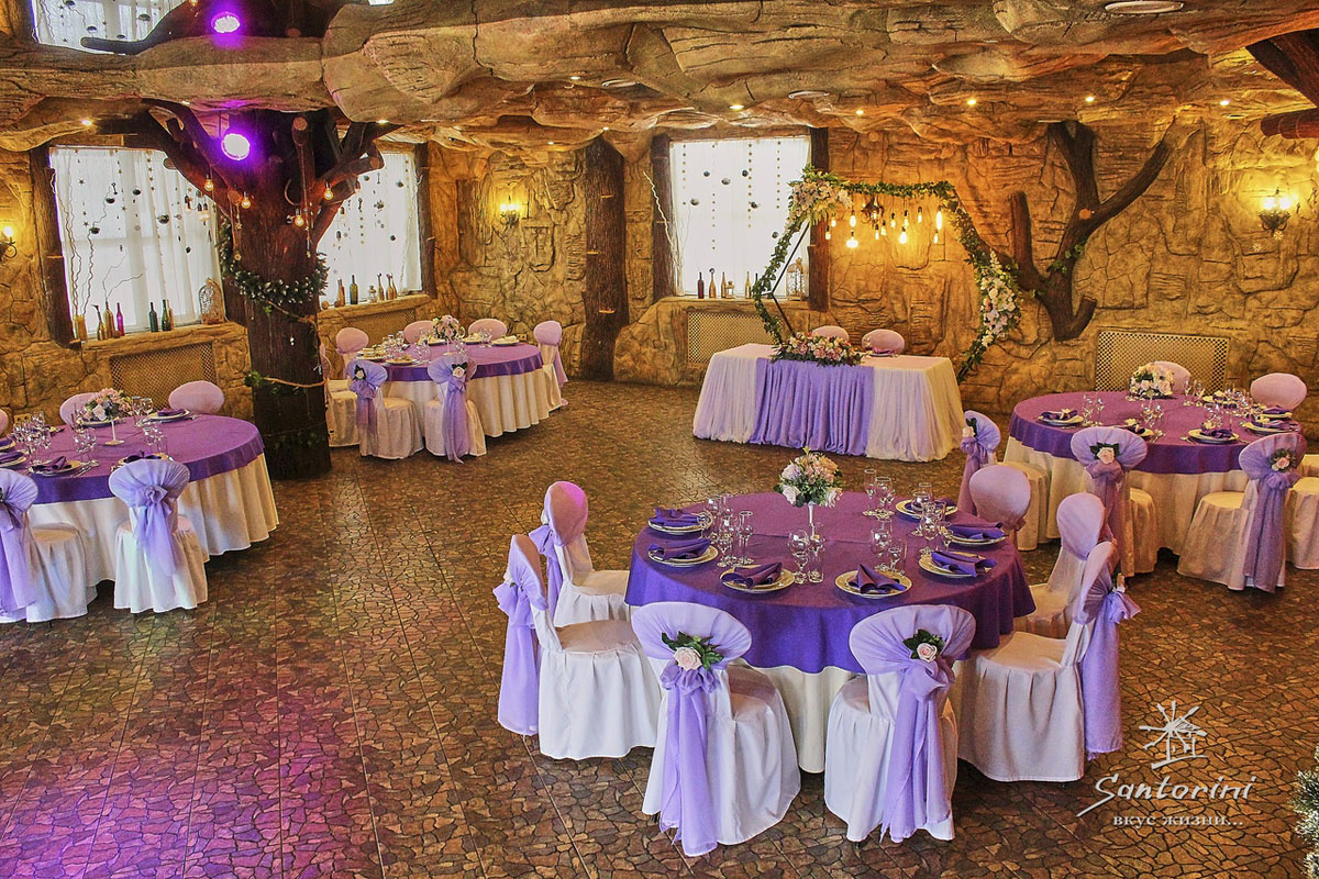 Зал на 1-м этаже (стилизованный зал) — банкетный зал Ресторан Санторини, фото