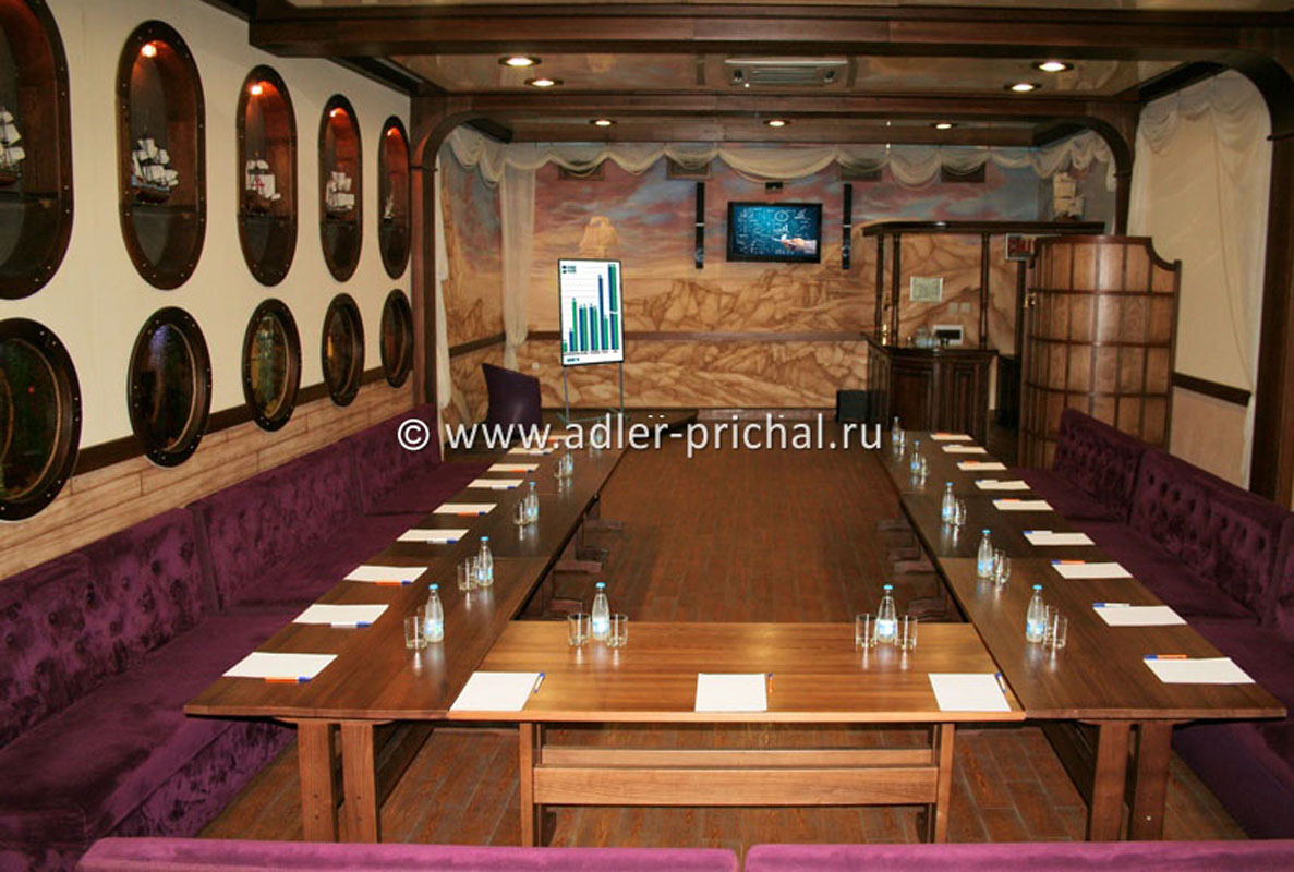 Причал — Основной зал, фото банкетного зала