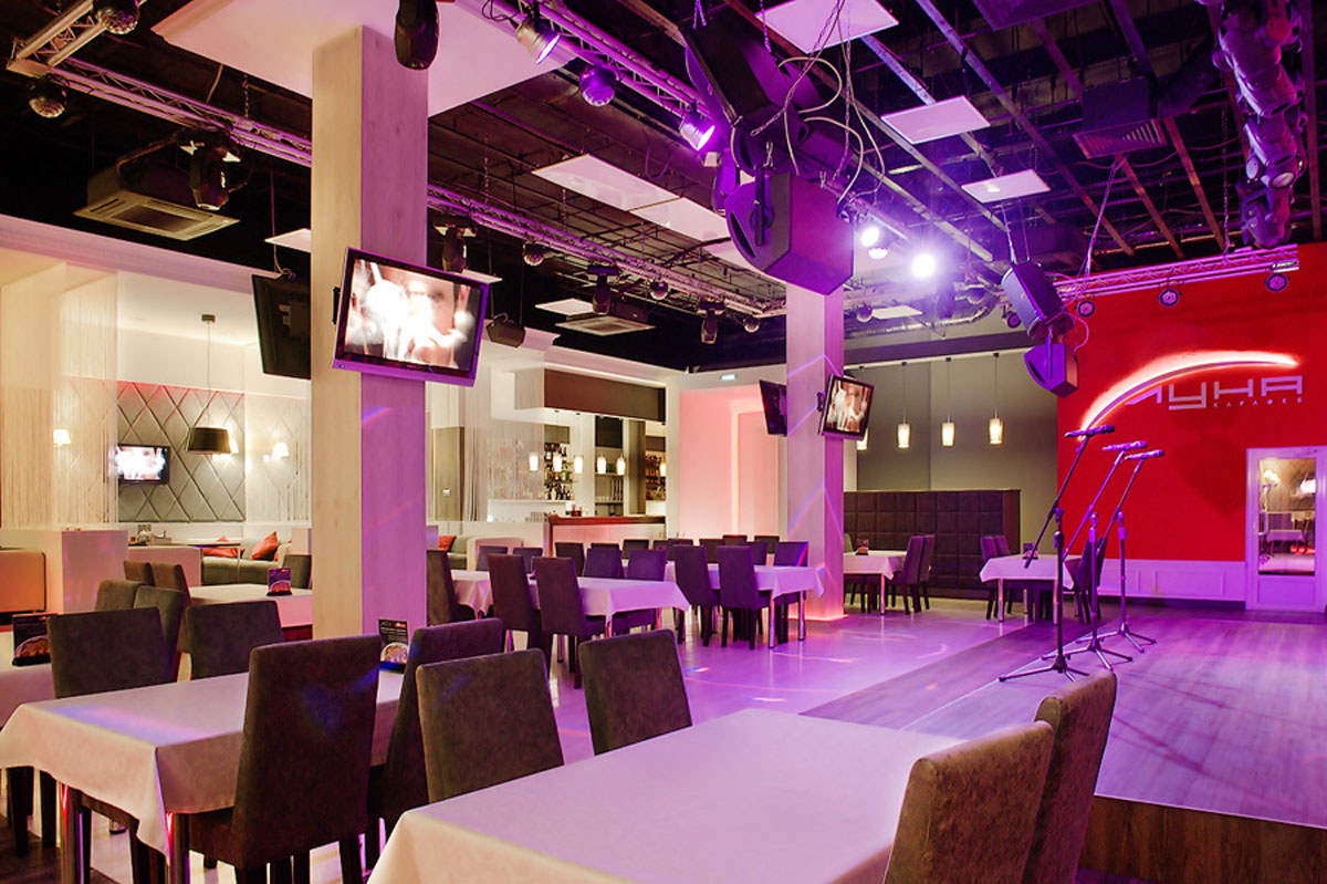 Кафе-ресторан Луна — Банкетный зал, фото банкетного зала