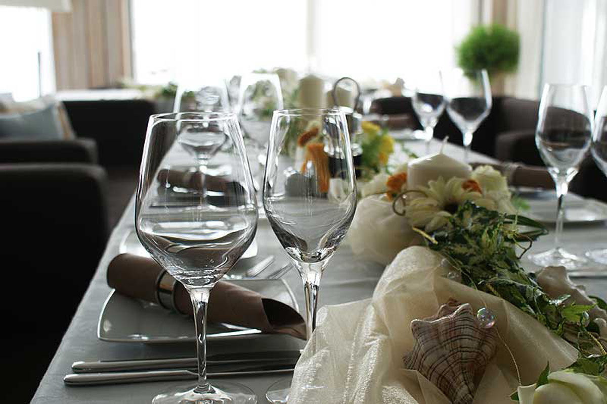 Синее море — Основной зал, фото банкетного зала