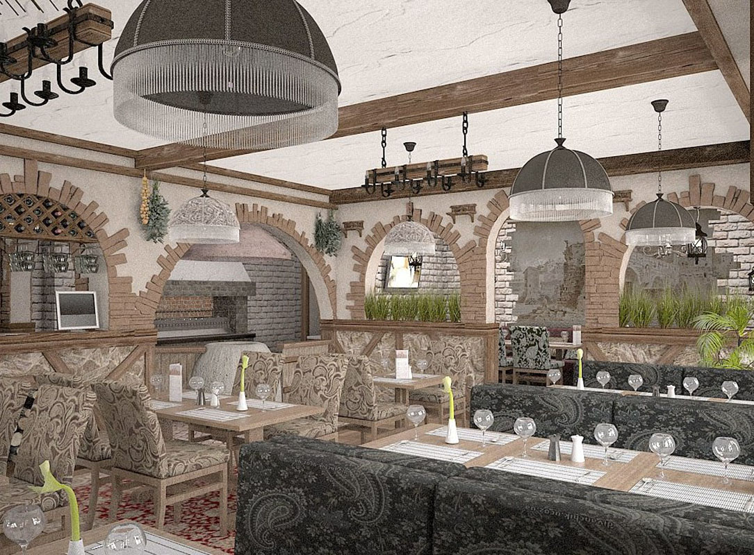 Основной зал — банкетный зал Тандыр, фото