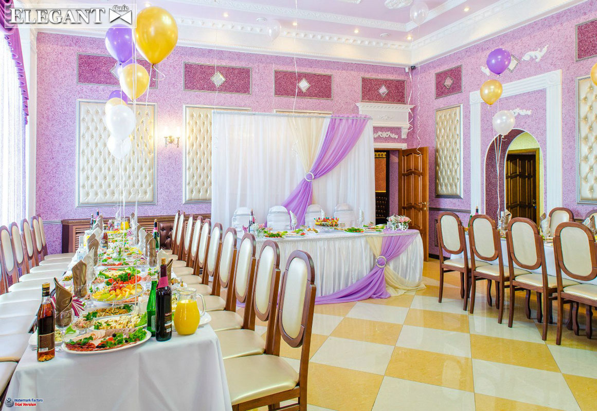 Кафе Элегант — Зал на 60 человек, фото банкетного зала