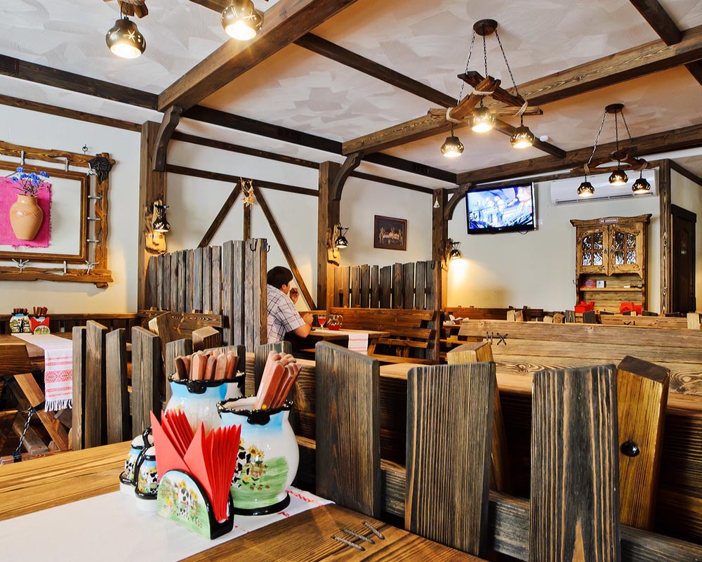 Кафе-бар Белорусская Хата — 1-й зал, фото банкетного зала