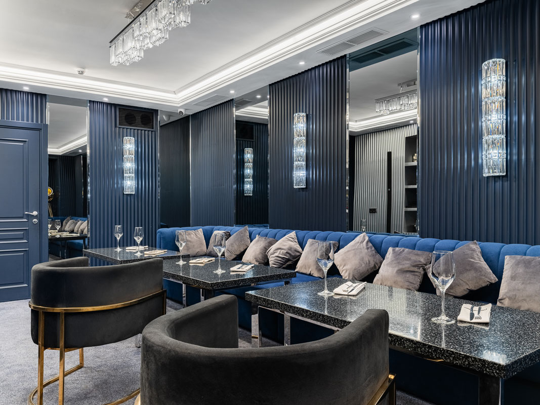 Синий Vip зал — банкетный зал Караоке-бар ForteПьяно, фото