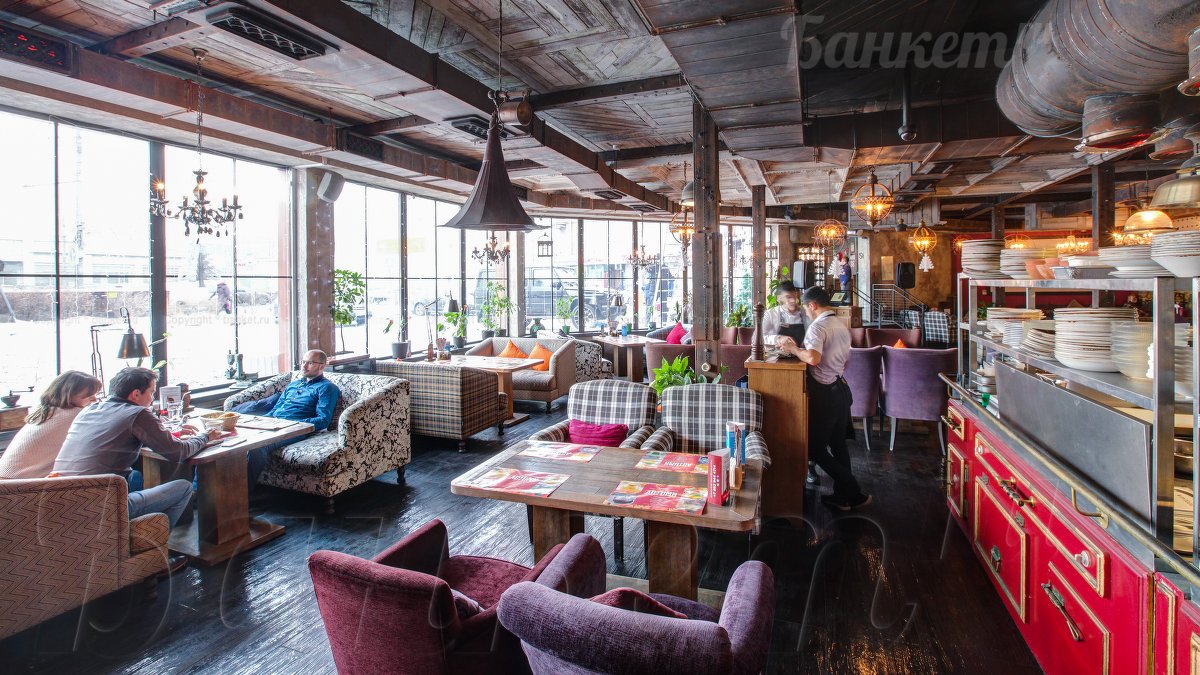 Зал с открытой кухней — фото 18