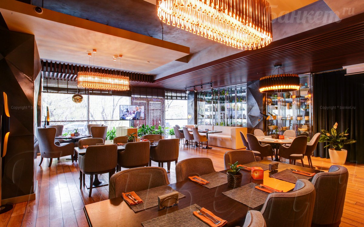 Зал один, лауж зона, зона с камином, бар — фото 12