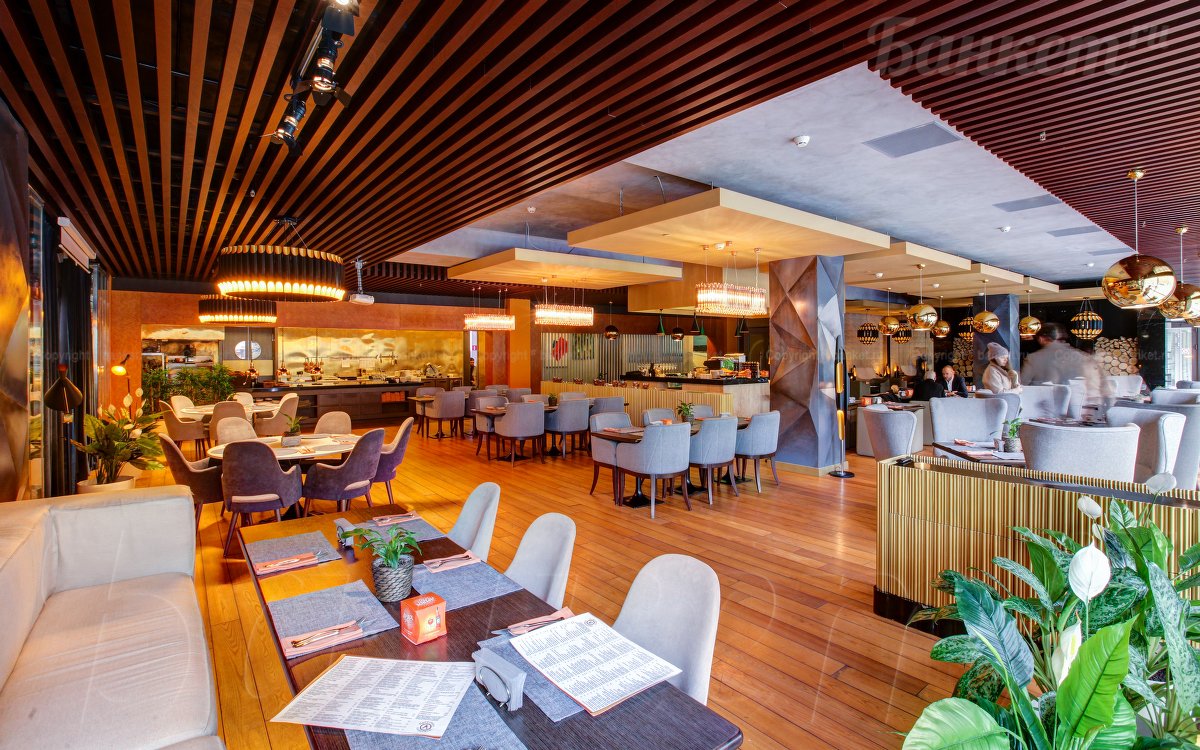 Зал один, лауж зона, зона с камином, бар — фото 13