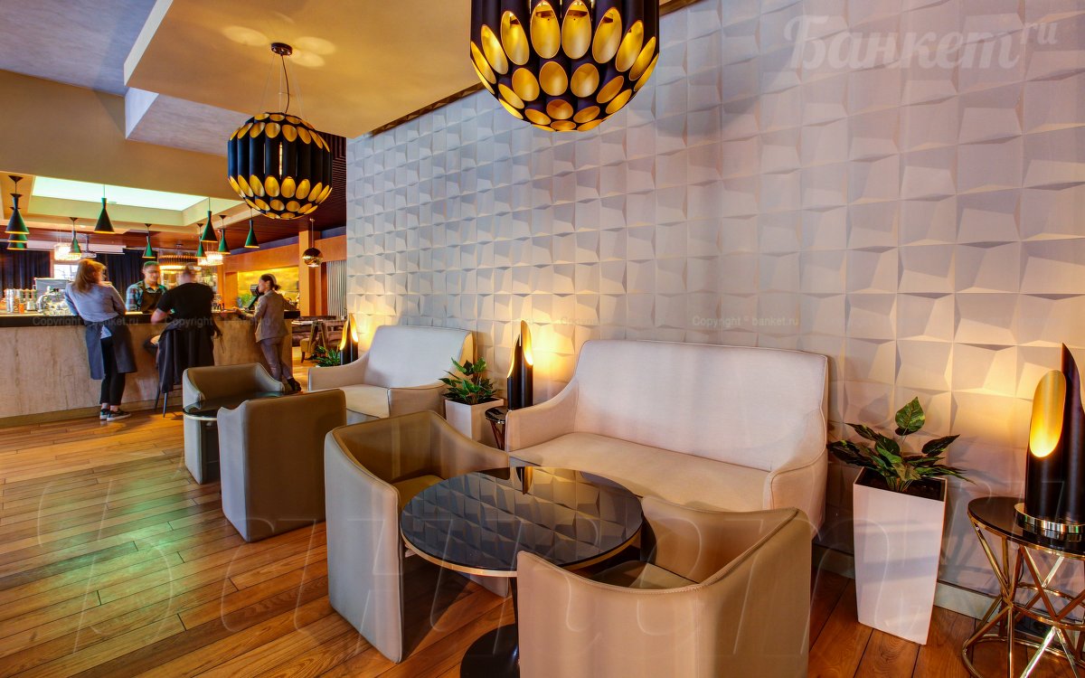 Зал один, лауж зона, зона с камином, бар — фото 15