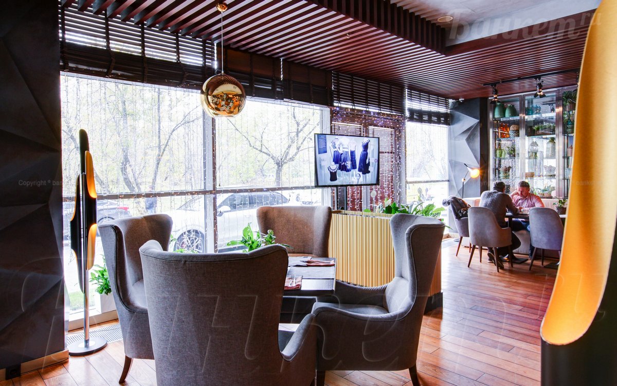 Зал один, лауж зона, зона с камином, бар — фото 16