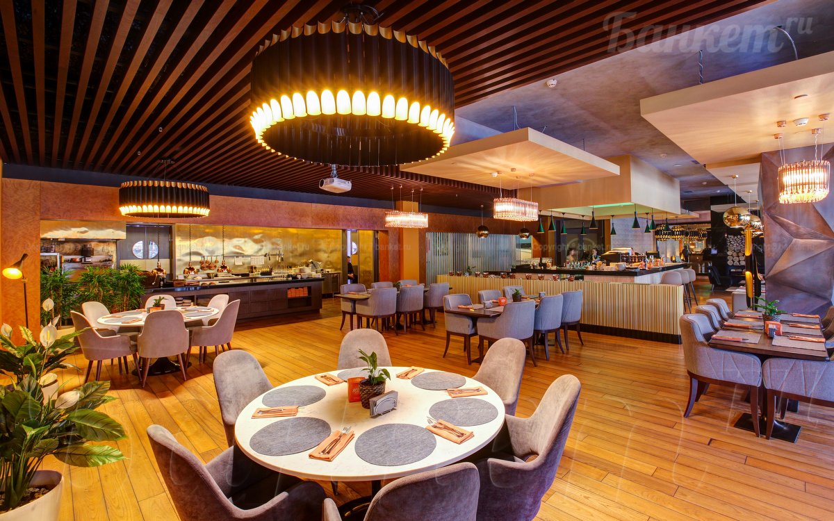 Зал один, лауж зона, зона с камином, бар — фото 17