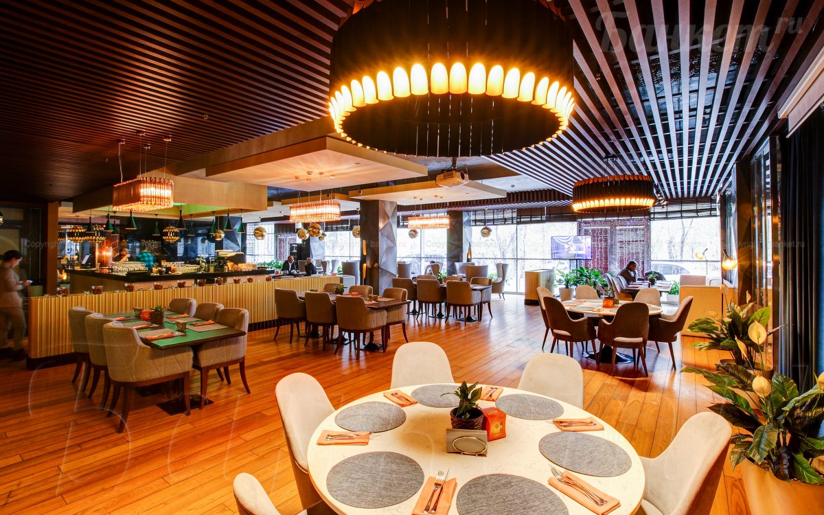 Зал один, лауж зона, зона с камином, бар — фото 23