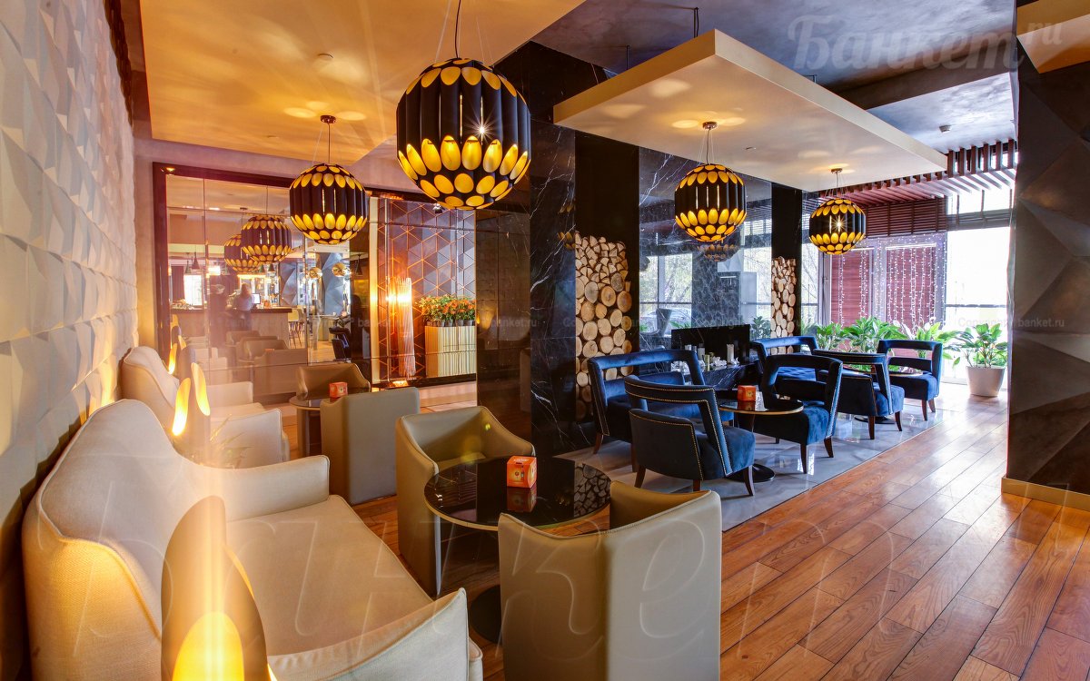 Зал один, лауж зона, зона с камином, бар — фото 29