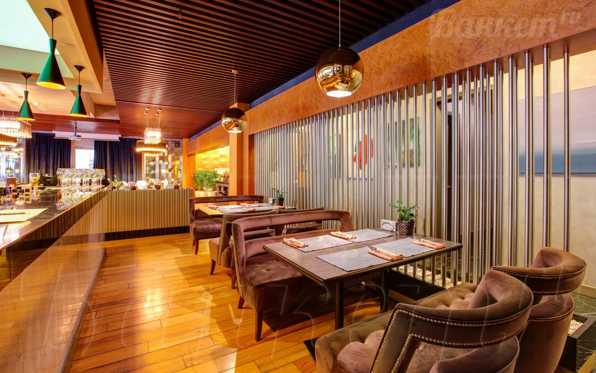 Зал один, лауж зона, зона с камином, бар — фото 36