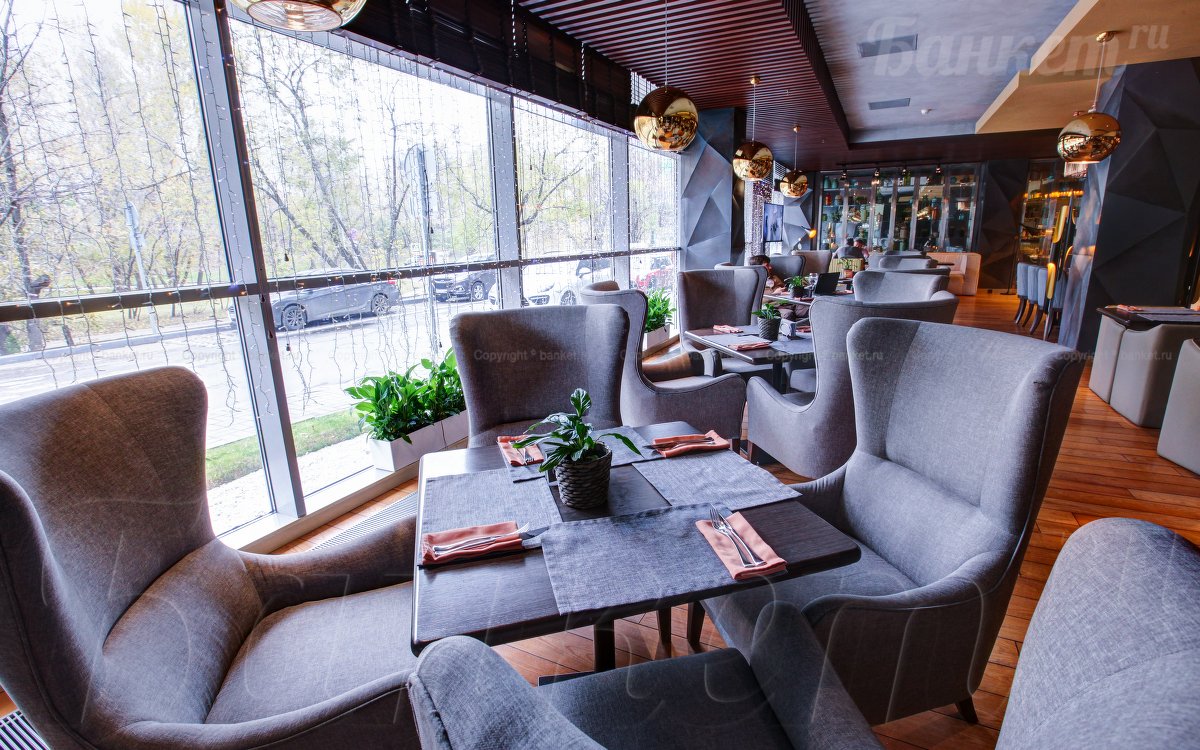 Зал один, лауж зона, зона с камином, бар — фото 38