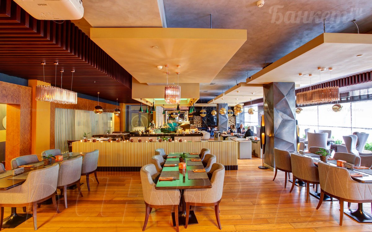 Зал один, лауж зона, зона с камином, бар — фото 39