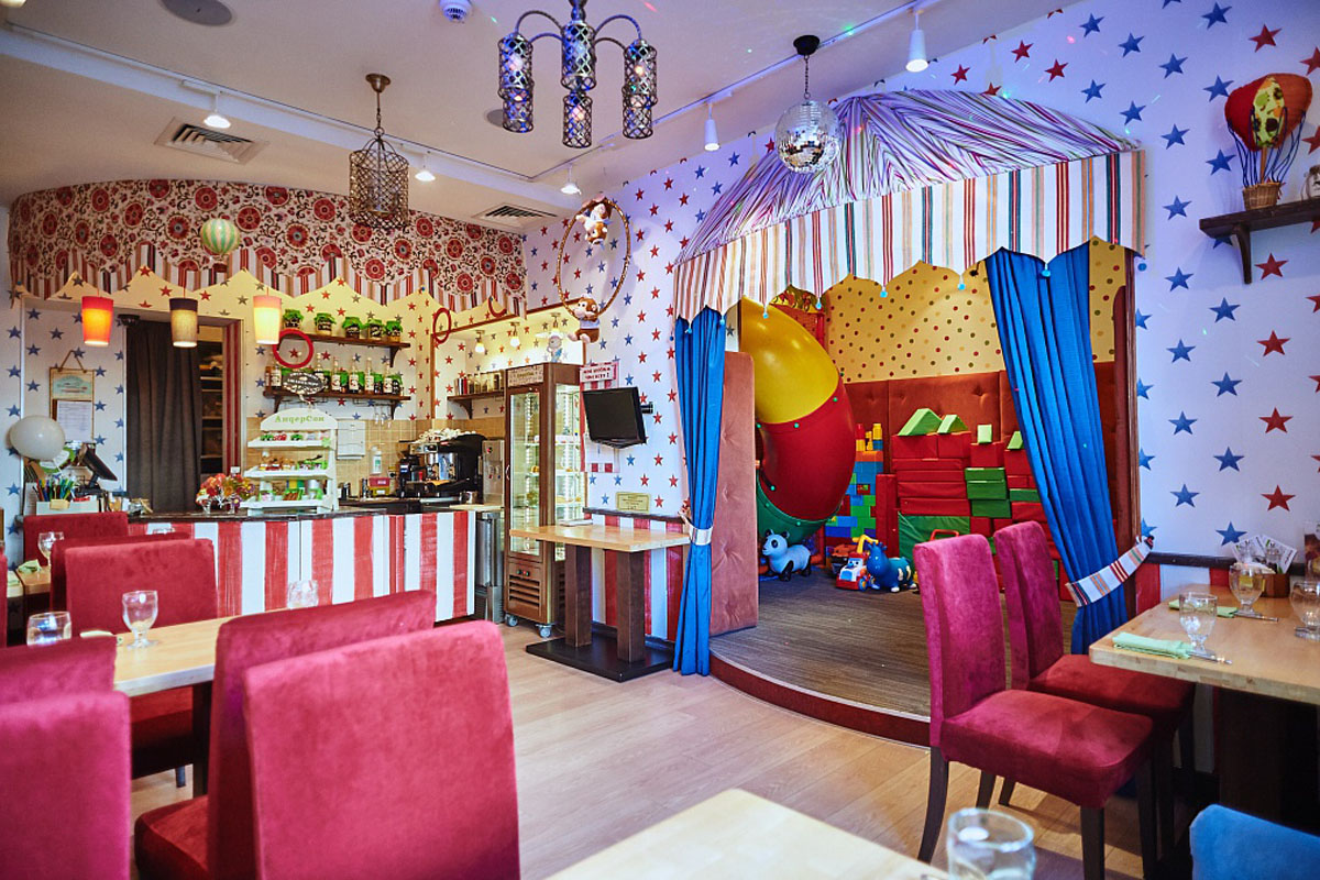 Семейное кафе АндерСон Островитянова — Зал Циркус, фото банкетного зала