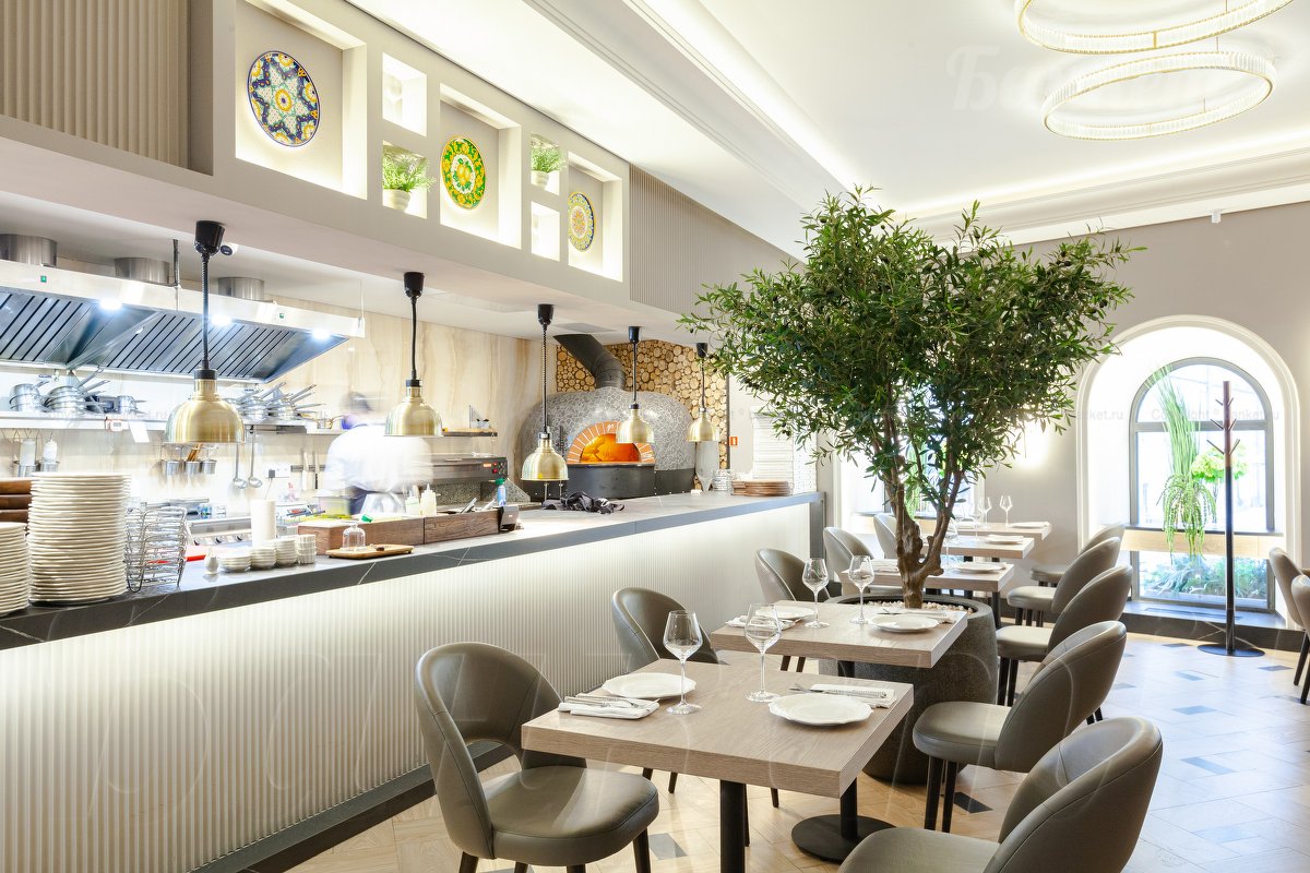 Зал с открытой кухней — фото 15