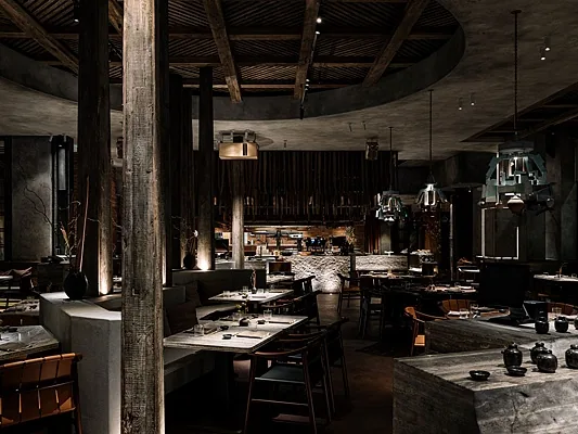 IKURA izakaya nikkei, Общий зал — фото