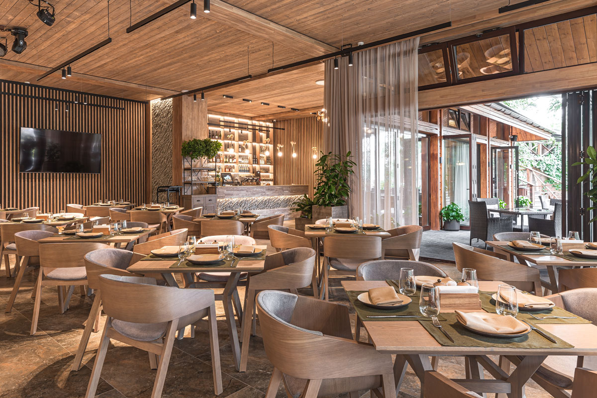 Ресторан Fish Point на Новой Риге — Зал Панорама, фото банкетного зала