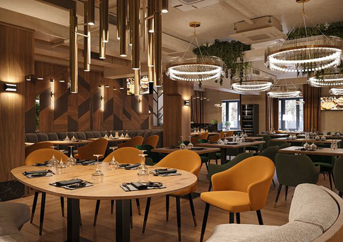 Ресторан Сюжет — Основной зал, фото банкетного зала