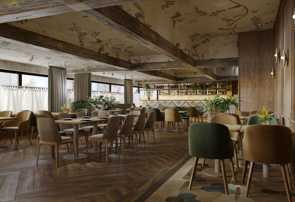 Основной зал — Osteria Mario на Бутырской