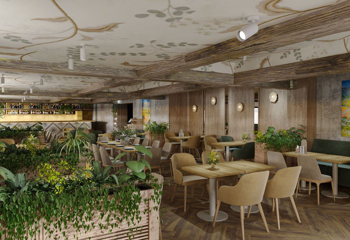 Основной зал — Osteria Mario на Бутырской