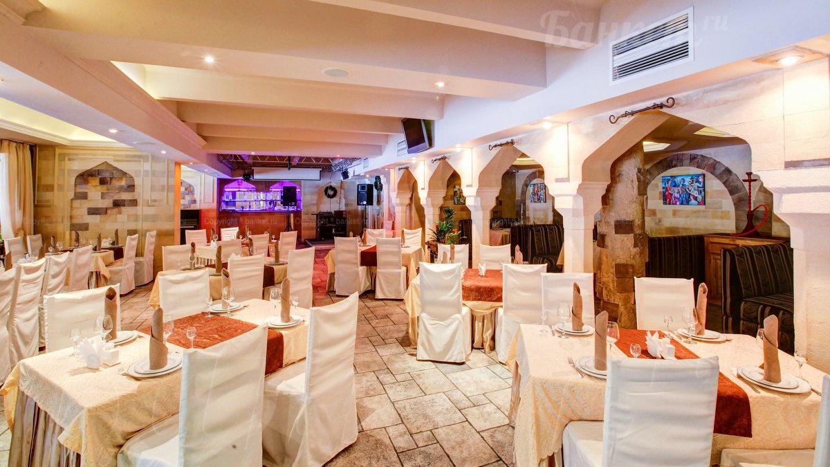 Ресторан Баку — Основной зал, фото банкетного зала
