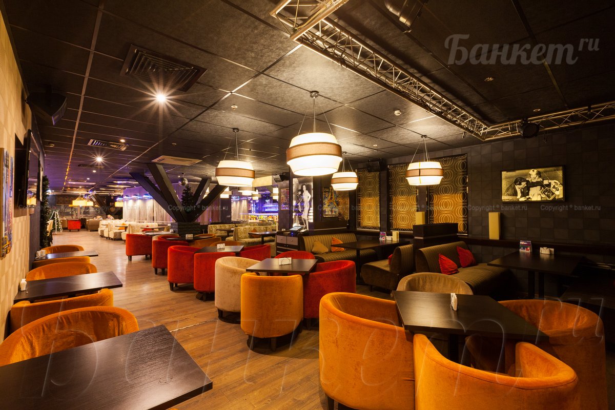 Ресторан - бар - караоке Мясо Тут — Общий зал, фото банкетного зала