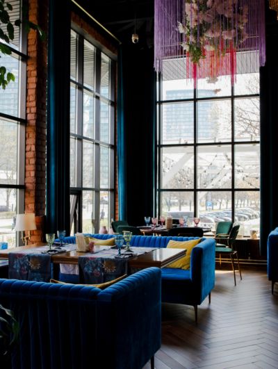 Mansard restaurant and hall
